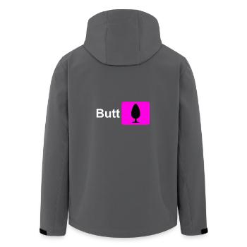 Butt Plug Symbol Pink - Recycelte Männer Softshell-Jacke von Stanley/Stella - Anthrazit - Hinten - AI Model Male 185 light (185cm)