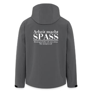 Arbeit - Recycelte Männer Softshell-Jacke von Stanley/Stella - Anthrazit - Hinten - AI Model Male 185 light (185cm)