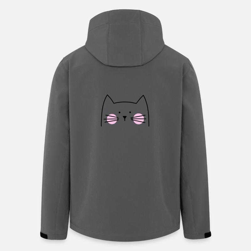 Chat chaton chaton - Veste softshell homme en polyester recyclé Stanley/Stella - charbon