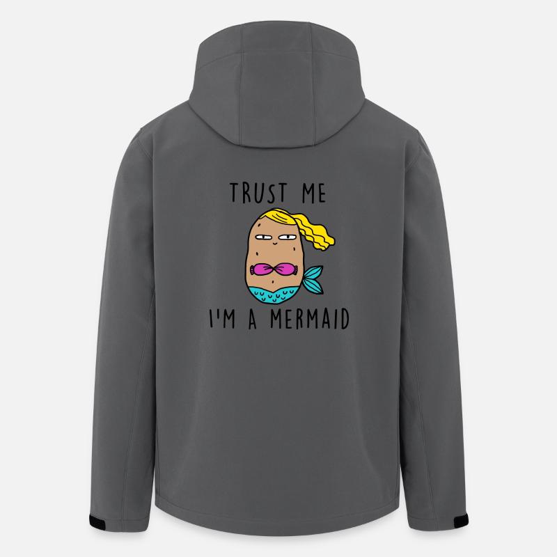 TRUST ME IM A MERMAID - Recycelte Männer Softshell-Jacke von Stanley/Stella - Anthrazit