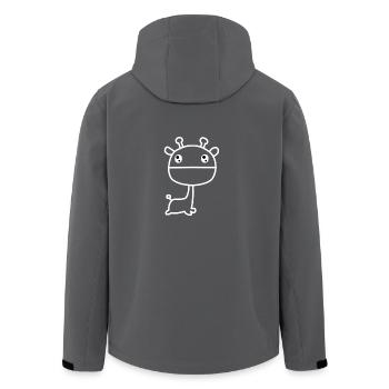 Giraffe - Recycelte Männer Softshell-Jacke von Stanley/Stella - Anthrazit - Hinten - AI Model Male 185 light (185cm)