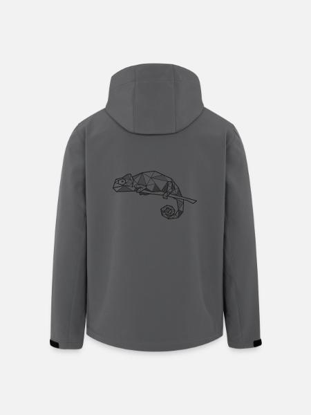Chamäleon Echse geometrisch Geschenk Hipster - Recycelte Männer Softshell-Jacke von Stanley/Stella - Anthrazit