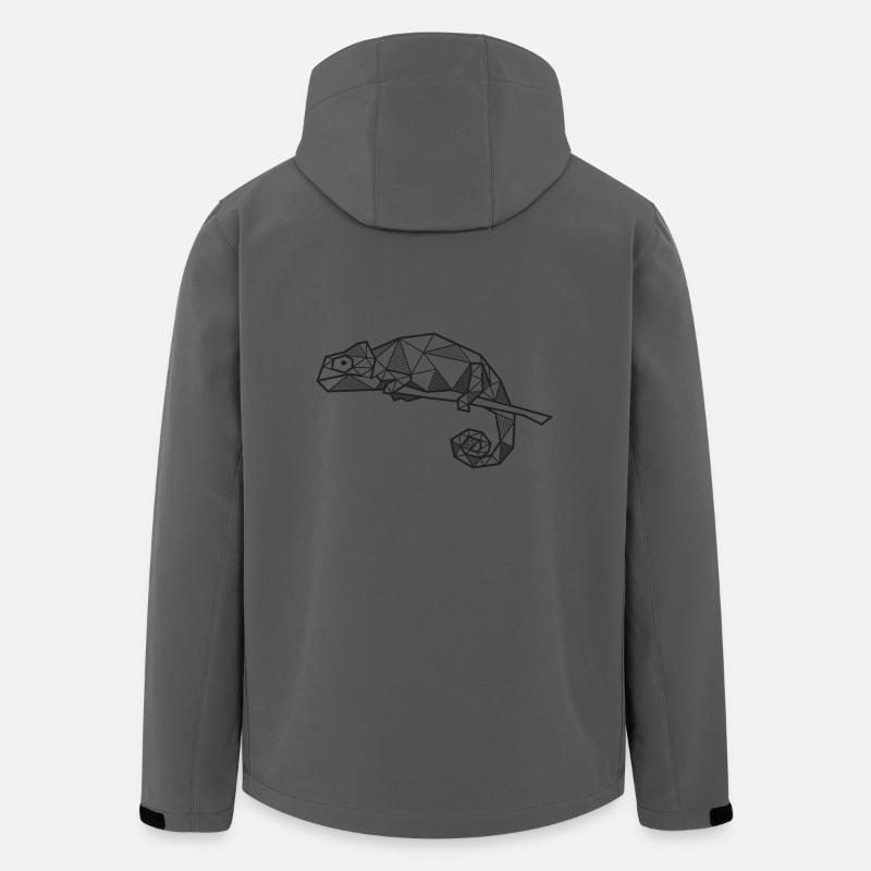 Chamäleon Echse geometrisch Geschenk Hipster - Recycelte Männer Softshell-Jacke von Stanley/Stella - Anthrazit