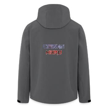 Coding Hero - Programmier-Held - Recycelte Männer Softshell-Jacke von Stanley/Stella - Anthrazit - Hinten - AI Model Male 185 light (185cm)