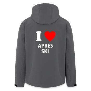 Love Apres Ski Berge Schnee Skilift Shirt Geschenk - Recycelte Männer Softshell-Jacke von Stanley/Stella - Anthrazit - Hinten - AI Model Male 185 light (185cm)