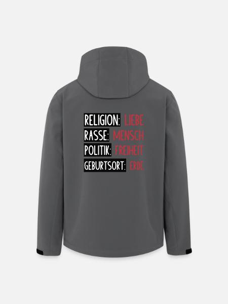 Statement - Keine Trennung oder Spaltung - Recycelte Männer Softshell-Jacke von Stanley/Stella - Anthrazit