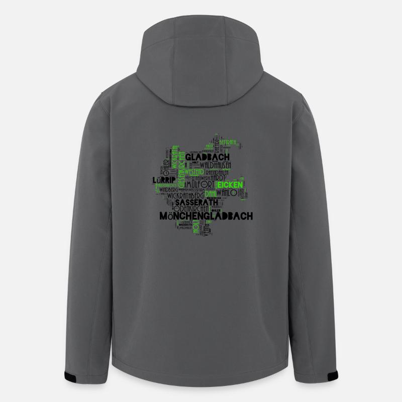 Mönchengladbach in Wörtern - Recycelte Männer Softshell-Jacke von Stanley/Stella - Anthrazit
