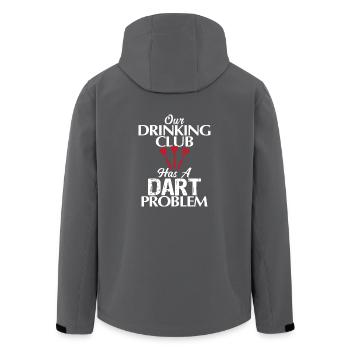 Our Drinking Club Has A dart Problem 01 - Recycelte Männer Softshell-Jacke von Stanley/Stella - Anthrazit - Hinten - AI Model Male 185 light (185cm)