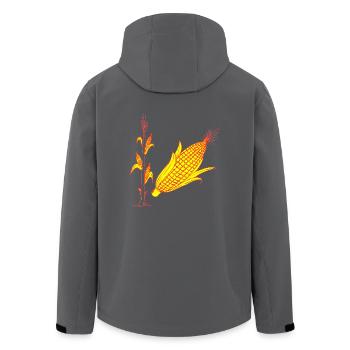 Mais kolben pflanze ernte erntedank fest anbau bau - Recycelte Männer Softshell-Jacke von Stanley/Stella - Anthrazit - Hinten - AI Model Male 185 light (185cm)