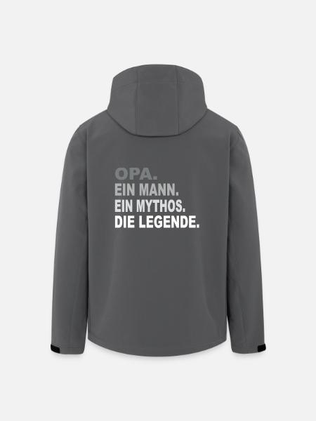 Opa - Ein Mann - Ein Mythos - Eine Legende - Recycelte Männer Softshell-Jacke von Stanley/Stella - Anthrazit