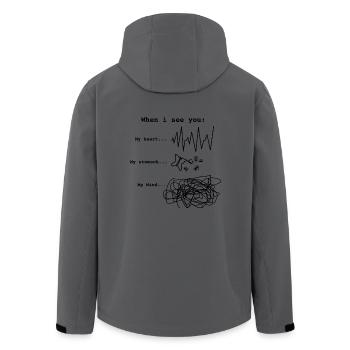 L’amour - Veste softshell homme en polyester recyclé Stanley/Stella - charbon - Dos - AI Model Male 185 light (185cm)