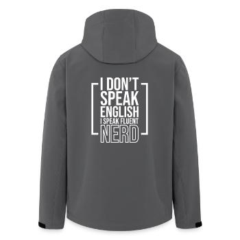 Nerds Geschenk Lustig Spruch Wissenschaft Lehrer - Recycelte Männer Softshell-Jacke von Stanley/Stella - Anthrazit - Hinten - AI Model Male 185 light (185cm)