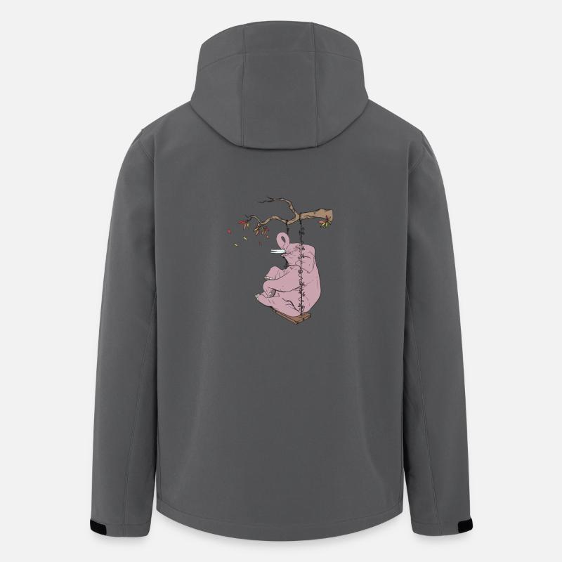 Elefant - Recycelte Männer Softshell-Jacke von Stanley/Stella - Anthrazit