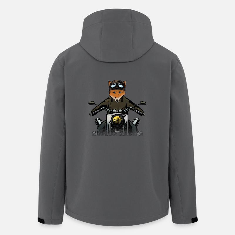 Fuchs der Motorradfahrer - Recycelte Männer Softshell-Jacke von Stanley/Stella - Anthrazit