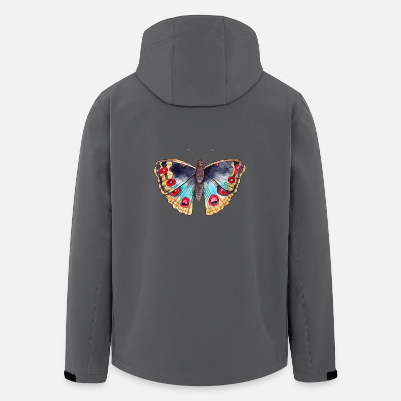 Bunter Schmetterling - Recycelte Männer Softshell-Jacke von Stanley/Stella - Anthrazit