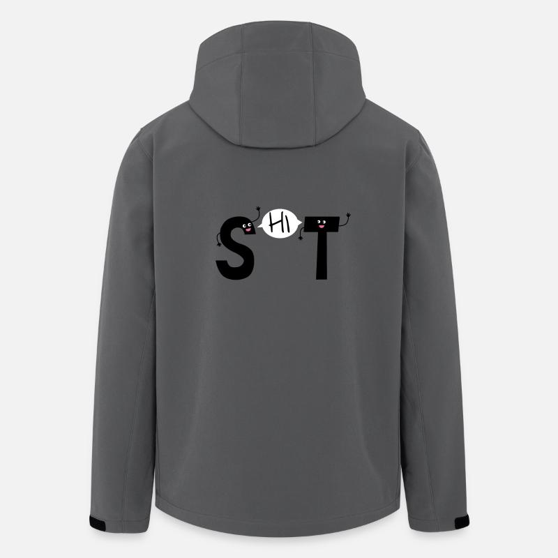 Shit Buchstaben - Recycelte Männer Softshell-Jacke von Stanley/Stella - Anthrazit