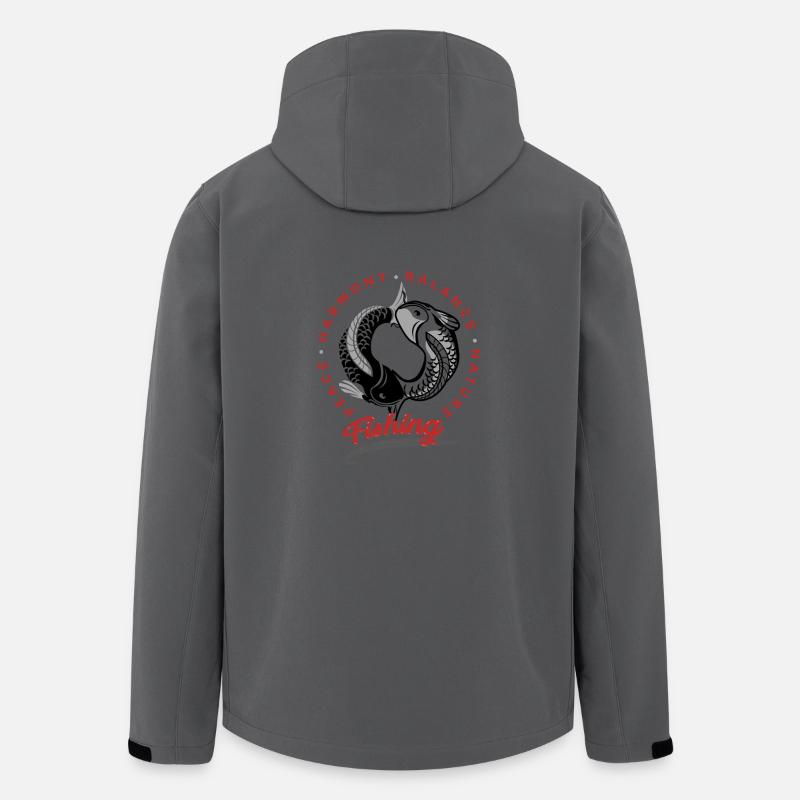 fishing yin yang - Recycelte Männer Softshell-Jacke von Stanley/Stella - Anthrazit