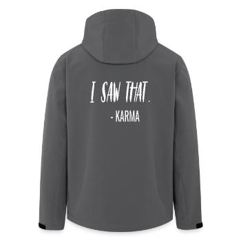 lustige Sprüche Spruch Karma Sarkasmus - Recycelte Männer Softshell-Jacke von Stanley/Stella - Anthrazit - Hinten - AI Model Male 185 light (185cm)