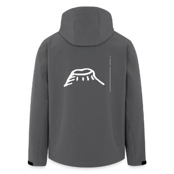 Berg. (Weiß) - Recycelte Männer Softshell-Jacke von Stanley/Stella - Anthrazit - Hinten - AI Model Male 185 light (185cm)