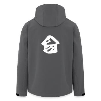 Fresher Turm (Weiß) - Recycelte Männer Softshell-Jacke von Stanley/Stella - Anthrazit - Hinten - AI Model Male 185 light (185cm)