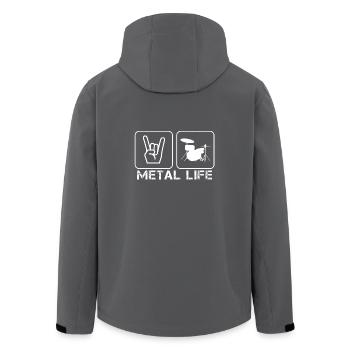 Heavy Metal - Recycelte Männer Softshell-Jacke von Stanley/Stella - Anthrazit - Hinten - AI Model Male 185 light (185cm)