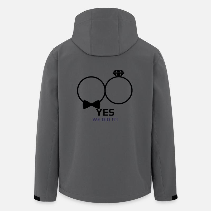 Wedding we did it - Men’s Recycled Softshell Jacket by Stanley/Stella - anthracite