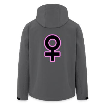Weiblich Zeichen Venus Symbol - Recycelte Männer Softshell-Jacke von Stanley/Stella - Anthrazit - Hinten - AI Model Male 185 light (185cm)