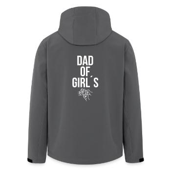 Papa von Töchter Tochter Vater Kinder Geschenk - Recycelte Männer Softshell-Jacke von Stanley/Stella - Anthrazit - Hinten - AI Model Male 185 light (185cm)
