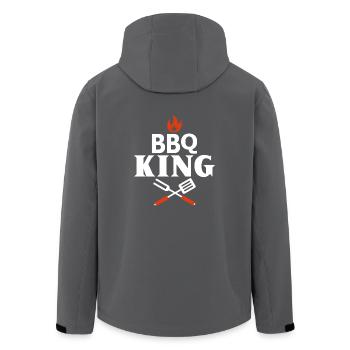 BBQ KING - Recycelte Männer Softshell-Jacke von Stanley/Stella - Anthrazit - Hinten - AI Model Male 185 light (185cm)