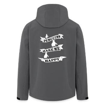 Pinguin - Recycelte Männer Softshell-Jacke von Stanley/Stella - Anthrazit - Hinten - AI Model Male 185 light (185cm)