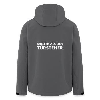 Breiter als der Türsteher ! - Recycelte Männer Softshell-Jacke von Stanley/Stella - Anthrazit - Hinten - AI Model Male 185 light (185cm)