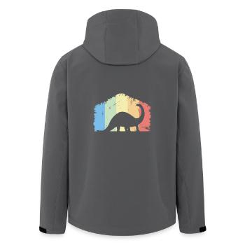 Dino Dinos Dinosaurier Brachiosaurus Geschenk - Recycelte Männer Softshell-Jacke von Stanley/Stella - Anthrazit - Hinten - AI Model Male 185 light (185cm)