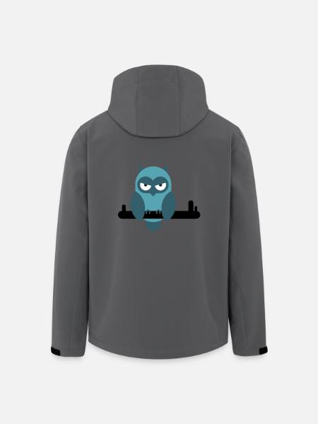 Eule der anderen Art, Geschenkidee für jedermann - Recycelte Männer Softshell-Jacke von Stanley/Stella - Anthrazit