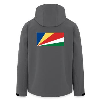 Seychellen Flagge - Recycelte Männer Softshell-Jacke von Stanley/Stella - Anthrazit - Hinten - AI Model Male 185 light (185cm)