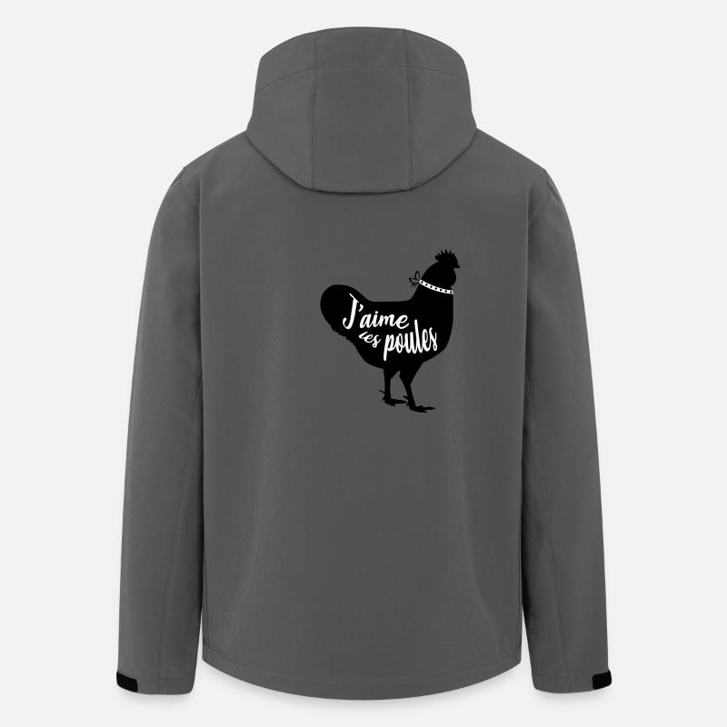 Ich mag Hühner - Recycelte Männer Softshell-Jacke von Stanley/Stella - Anthrazit