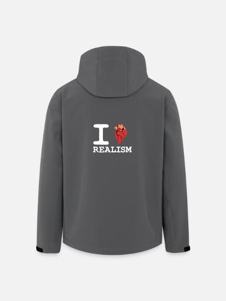 LOVE REALISM Herz Organ - Recycelte Männer Softshell-Jacke von Stanley/Stella - Anthrazit