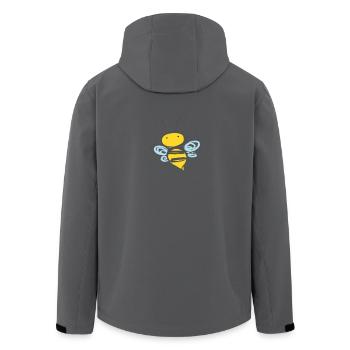 Biene - Recycelte Männer Softshell-Jacke von Stanley/Stella - Anthrazit - Hinten - AI Model Male 185 light (185cm)