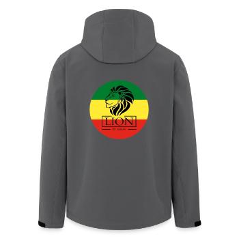 Lion of Judah - Jah Rastafari Reggae Roots Shirt - Recycelte Männer Softshell-Jacke von Stanley/Stella - Anthrazit - Hinten - AI Model Male 185 light (185cm)