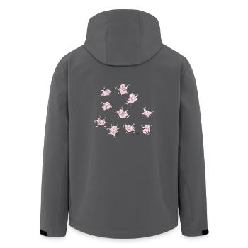 Pigs Fly - Recycelte Männer Softshell-Jacke von Stanley/Stella - Anthrazit - Hinten - AI Model Male 185 light (185cm)