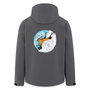 Bergsteiger - Eiskletterer - Kletter T-Shirt - Recycelte Männer Softshell-Jacke von Stanley/Stella - Anthrazit - Hinten - AI Model Male 185 light (185cm)