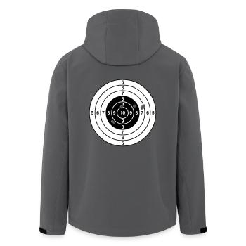 Ziel - Recycelte Männer Softshell-Jacke von Stanley/Stella - Anthrazit - Hinten - AI Model Male 185 light (185cm)