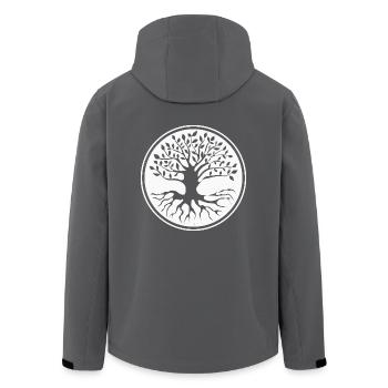 Baum des Lebens - Lebensbaum - Recycelte Männer Softshell-Jacke von Stanley/Stella - Anthrazit - Hinten - AI Model Male 185 light (185cm)