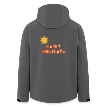 FROHE FEIERTAGE - Recycelte Männer Softshell-Jacke von Stanley/Stella - Anthrazit - Hinten - AI Model Male 185 light (185cm)