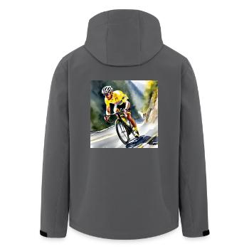 Jenseits des Pelotons - Recycelte Männer Softshell-Jacke von Stanley/Stella - Anthrazit - Hinten - AI Model Male 185 light (185cm)