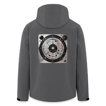 Galaxy's Edge - Interstellare Dartscheibe - Recycelte Männer Softshell-Jacke von Stanley/Stella - Anthrazit - Hinten - AI Model Male 185 light (185cm)