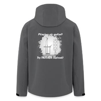 Playing air guitar? Try Theremin instead - Recycelte Männer Softshell-Jacke von Stanley/Stella - Anthrazit - Hinten - AI Model Male 185 light (185cm)