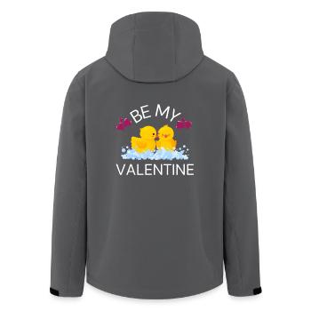 Bei meinem Valentinstag - Recycelte Männer Softshell-Jacke von Stanley/Stella - Anthrazit - Hinten - AI Model Male 185 light (185cm)