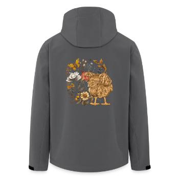Huhn Hühner Henne Natur Tierfreund tierlieb - Recycelte Männer Softshell-Jacke von Stanley/Stella - Anthrazit - Hinten - AI Model Male 185 light (185cm)