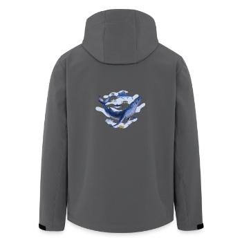Fisch Fische Meeresbewohner Wal Meeressäuger - Recycelte Männer Softshell-Jacke von Stanley/Stella - Anthrazit - Hinten - AI Model Male 185 light (185cm)