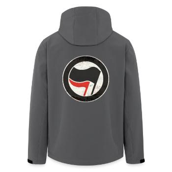 ANTIFA - Recycelte Männer Softshell-Jacke von Stanley/Stella - Anthrazit - Hinten - AI Model Male 185 light (185cm)
